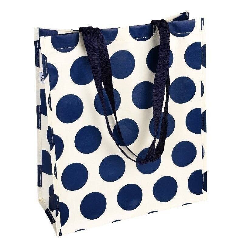 Navy On White Spotlight Shopping Bag