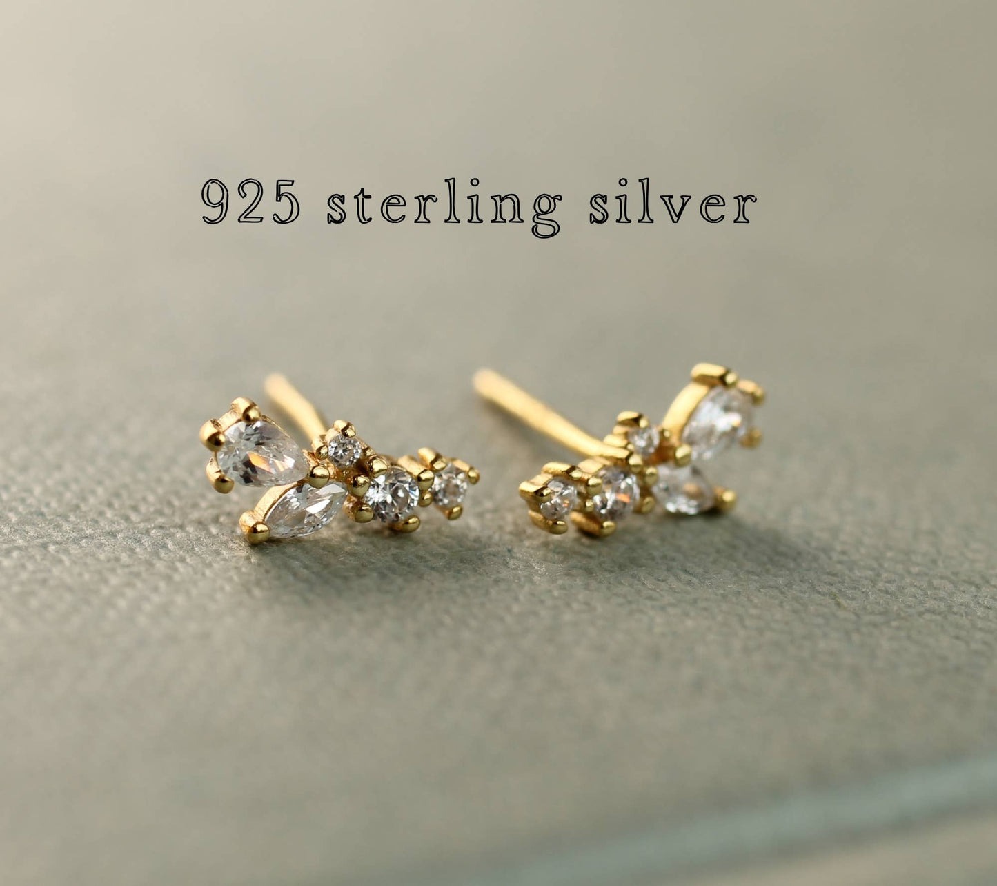 Fairy Wing Tiny Petal Leaf Stud Earrings