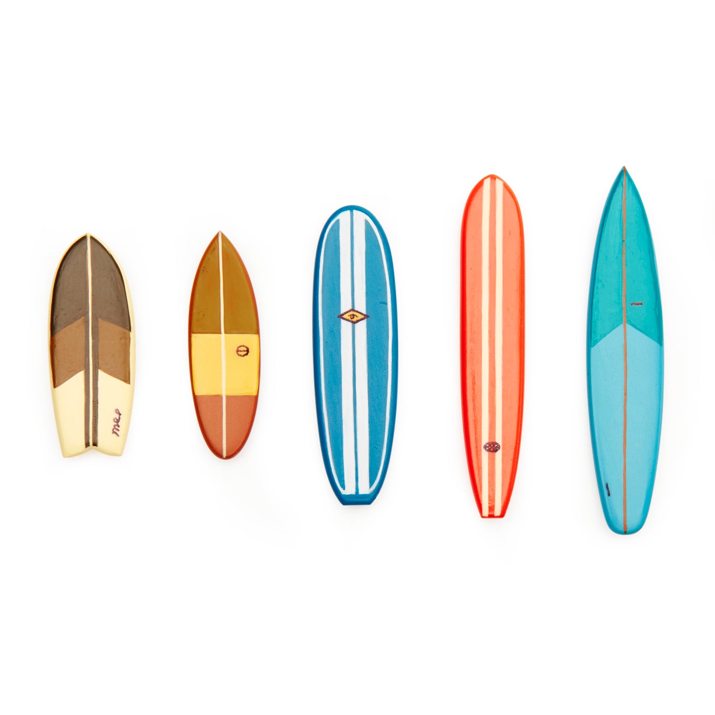 Kikkerland Set of 5 Surf's Up Magnets