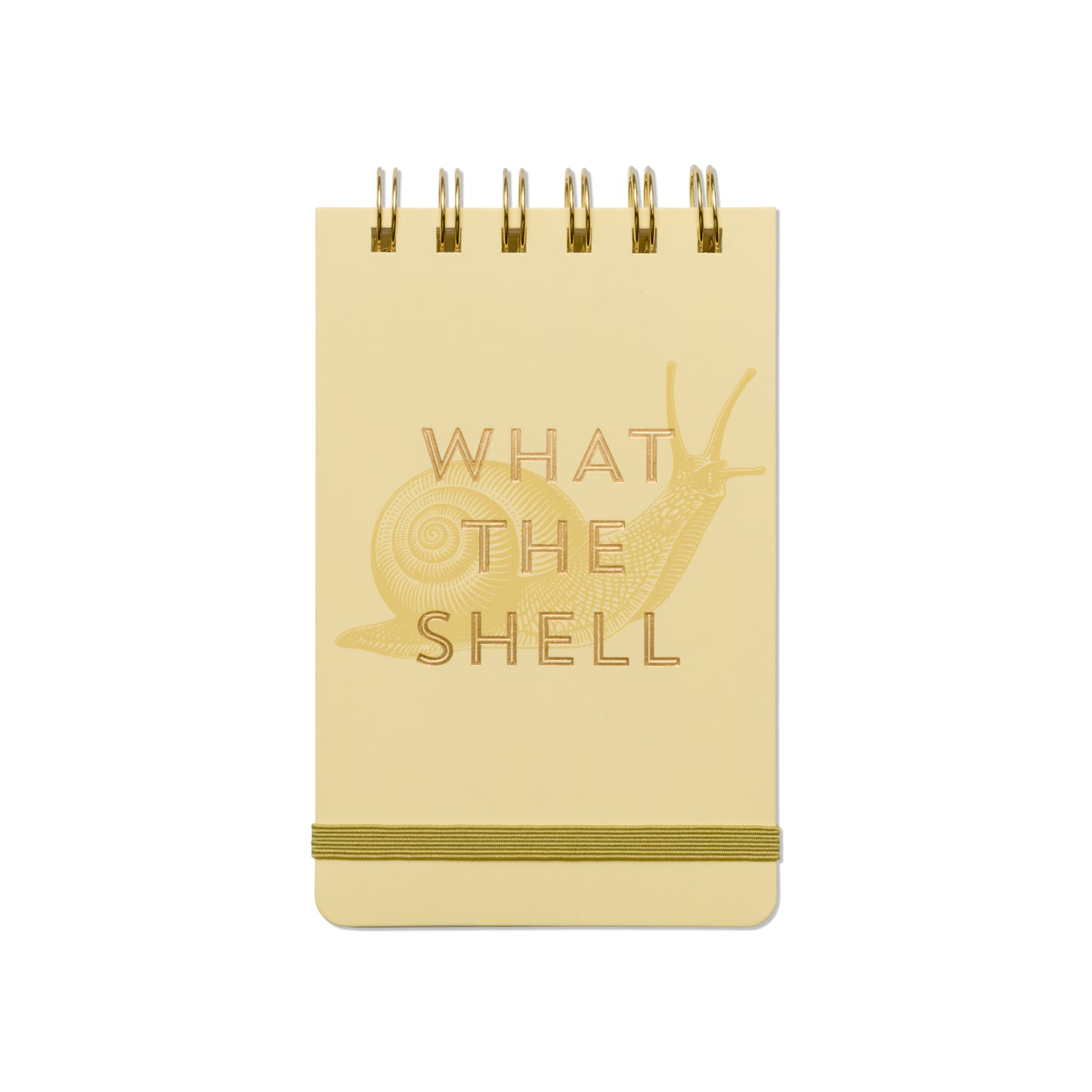 Small notebook with 'What the Shell' design on a white background
