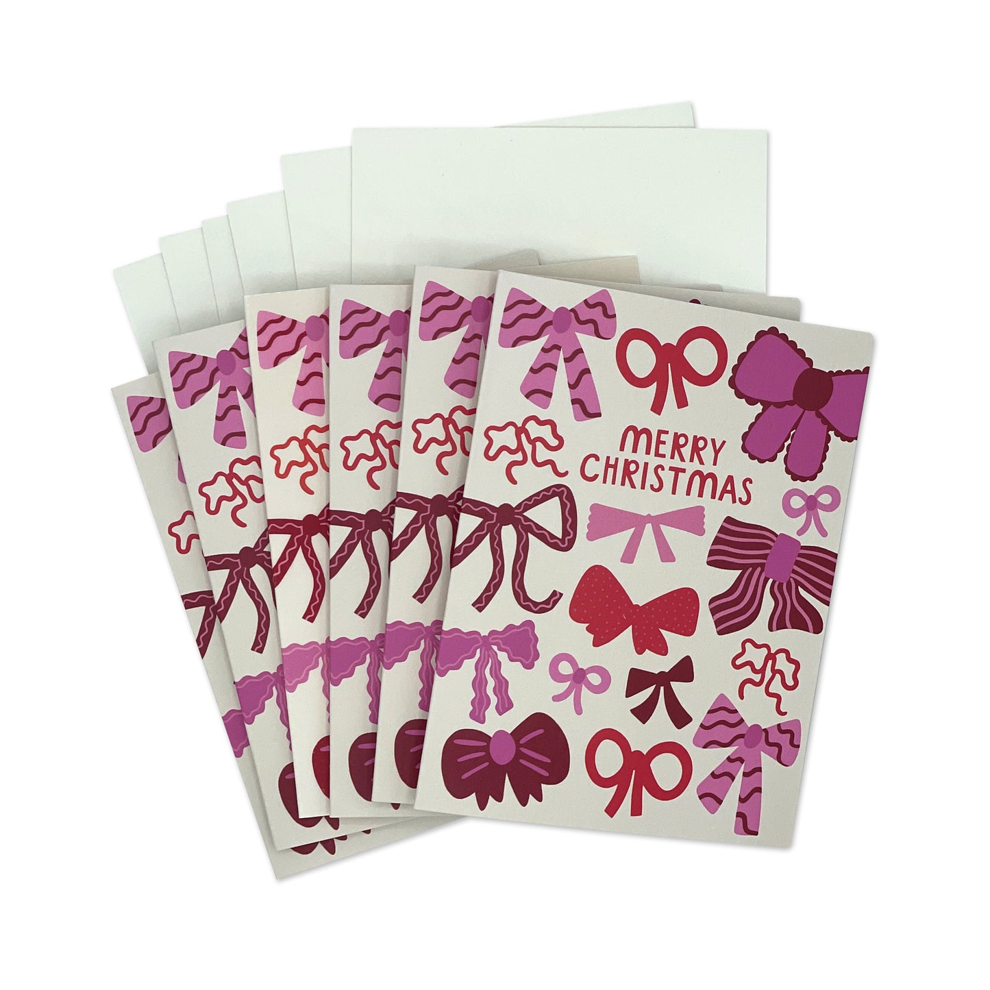 Merry Christmas Bows Mini 6 Card Pack