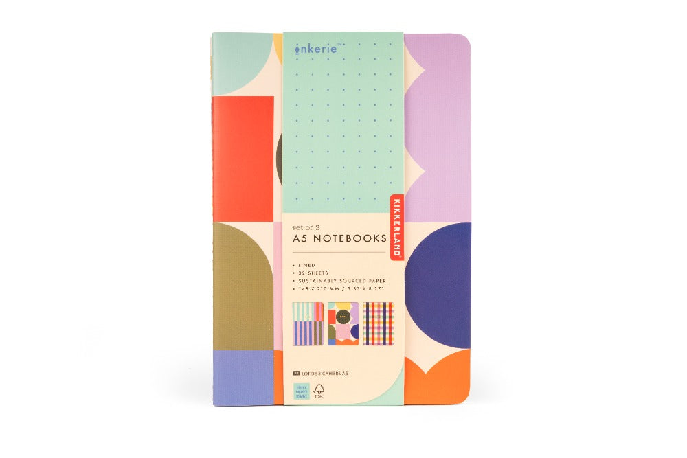 Pack of 3 A5 Notebooks