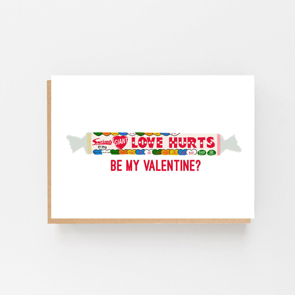 tube of love hearts sweets with the words be my valentine written underneath
