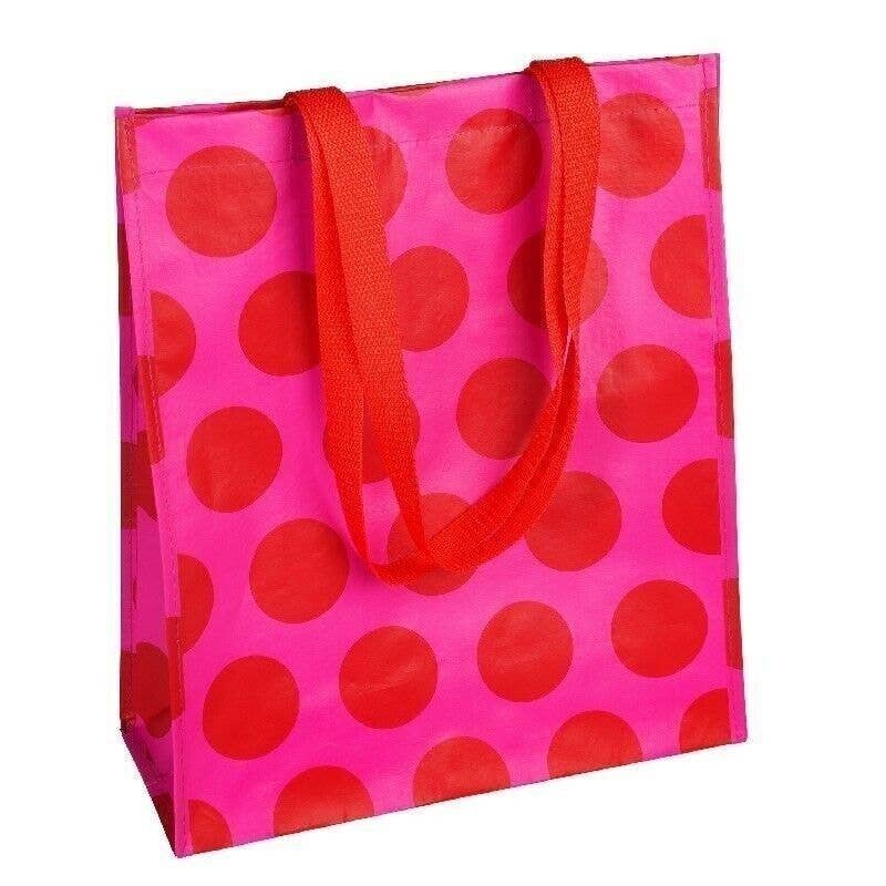 Red On Pink Spotlight Shopping Bag