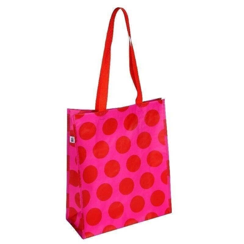 Red On Pink Spotlight Shopping Bag