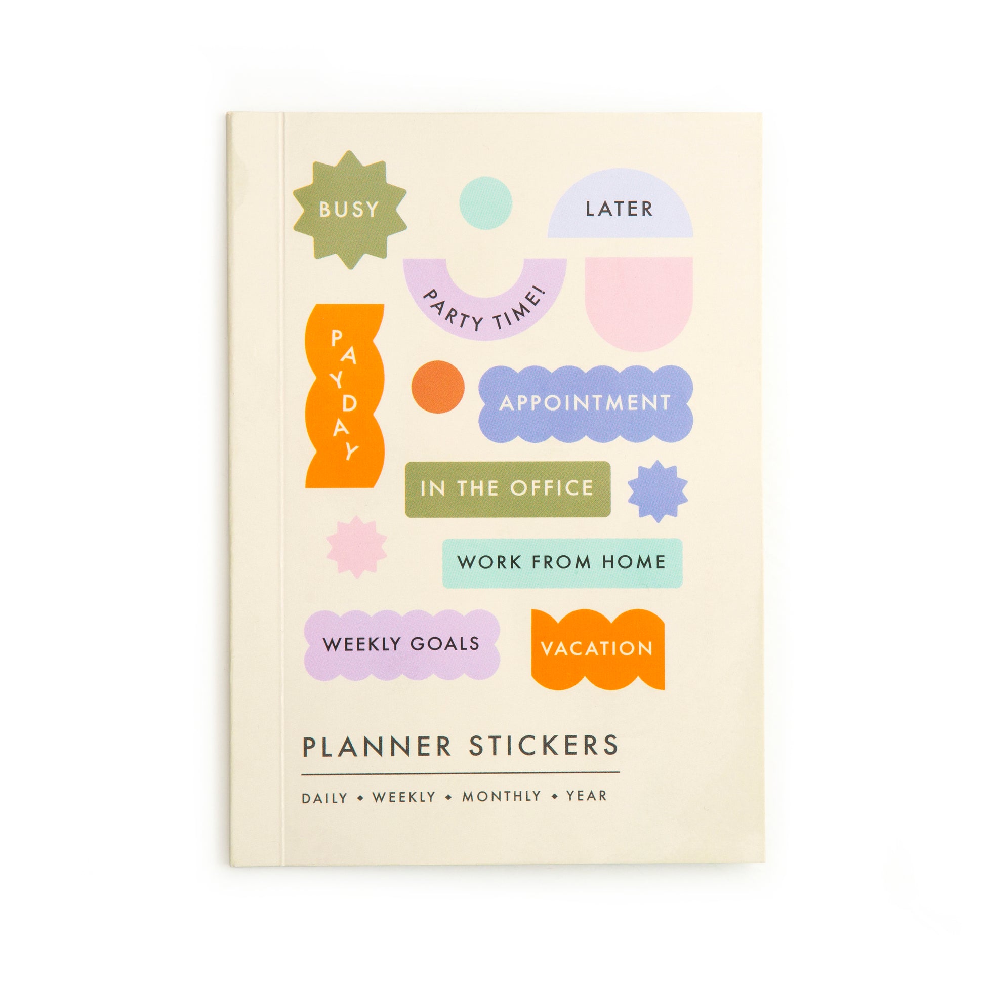 image of the front cover of the planner stickers 