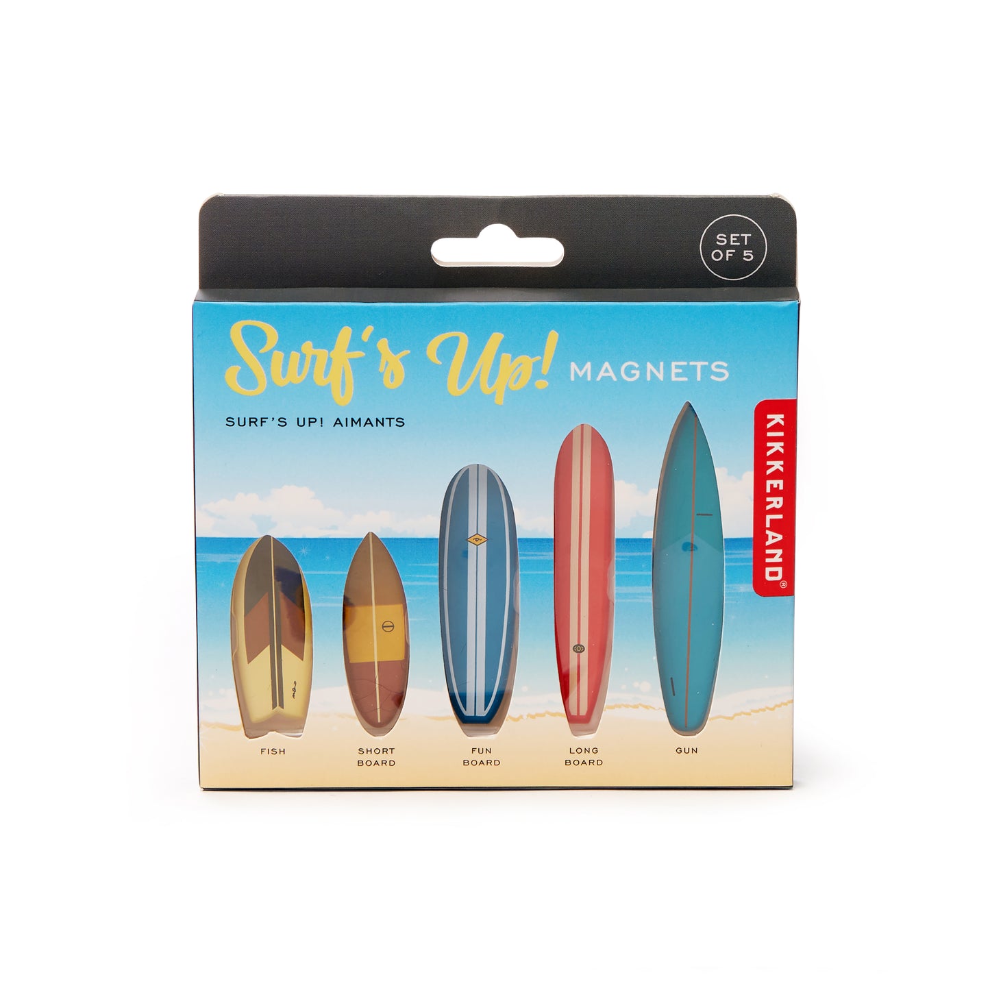 Kikkerland Set of 5 Surf's Up Magnets