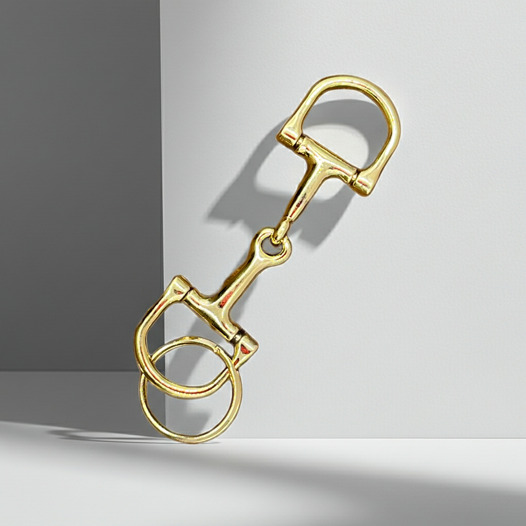 Gold  Effect Horse Bit Keyring