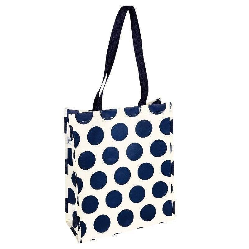 Navy On White Spotlight Shopping Bag