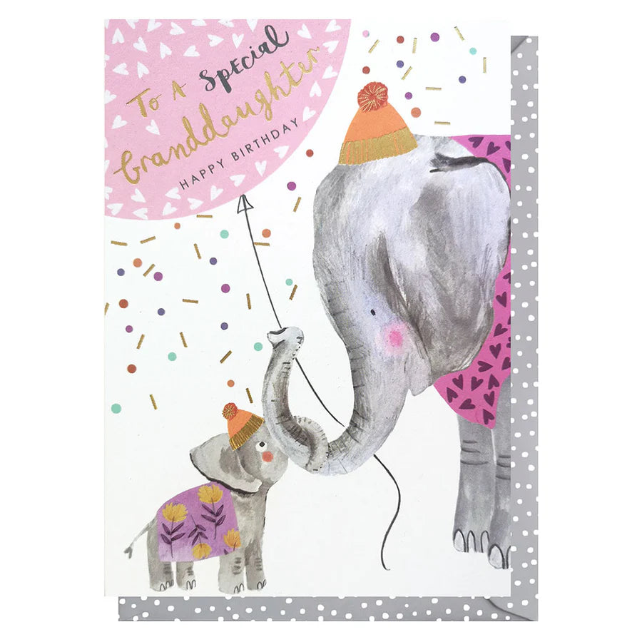 Elephant Granddaughter Birthday Card