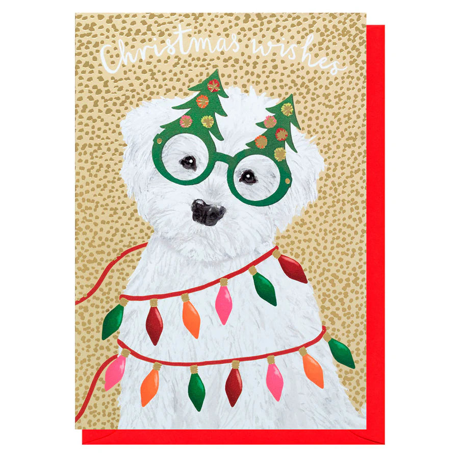 Puppy Wishes Christmas Card
